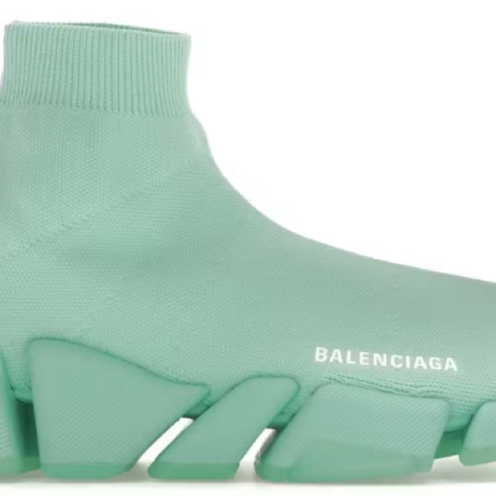 Balenciaga Light Green Sock Sneakers